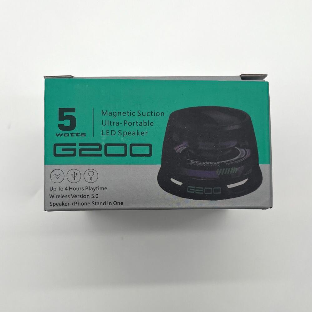 Portable Magnetic Speaker, Bluetooth LED, Phone Stand, NWT - Picture 9 of 12